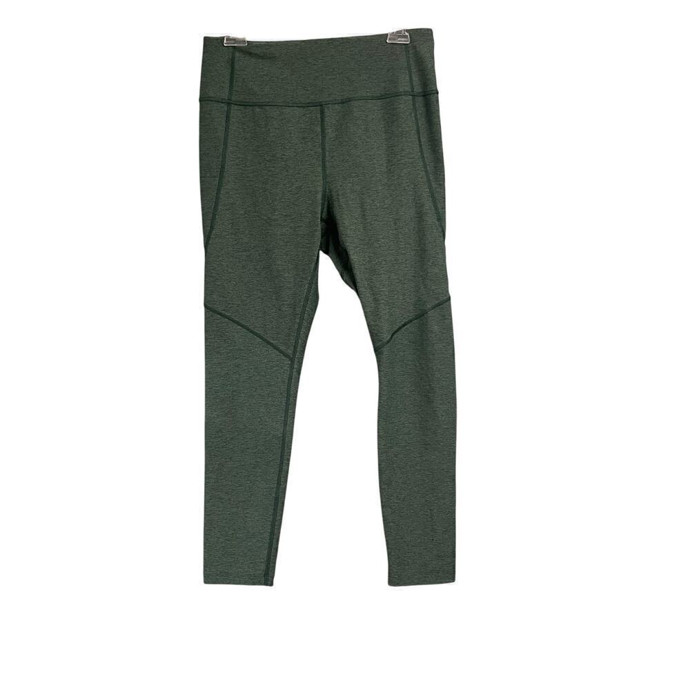 Outdoor Voices Green Leggings Size Large Pull On Activewear Heathered